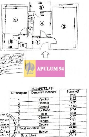 Apartament 2 camere, decomandat - 51mp, Calea Vitan